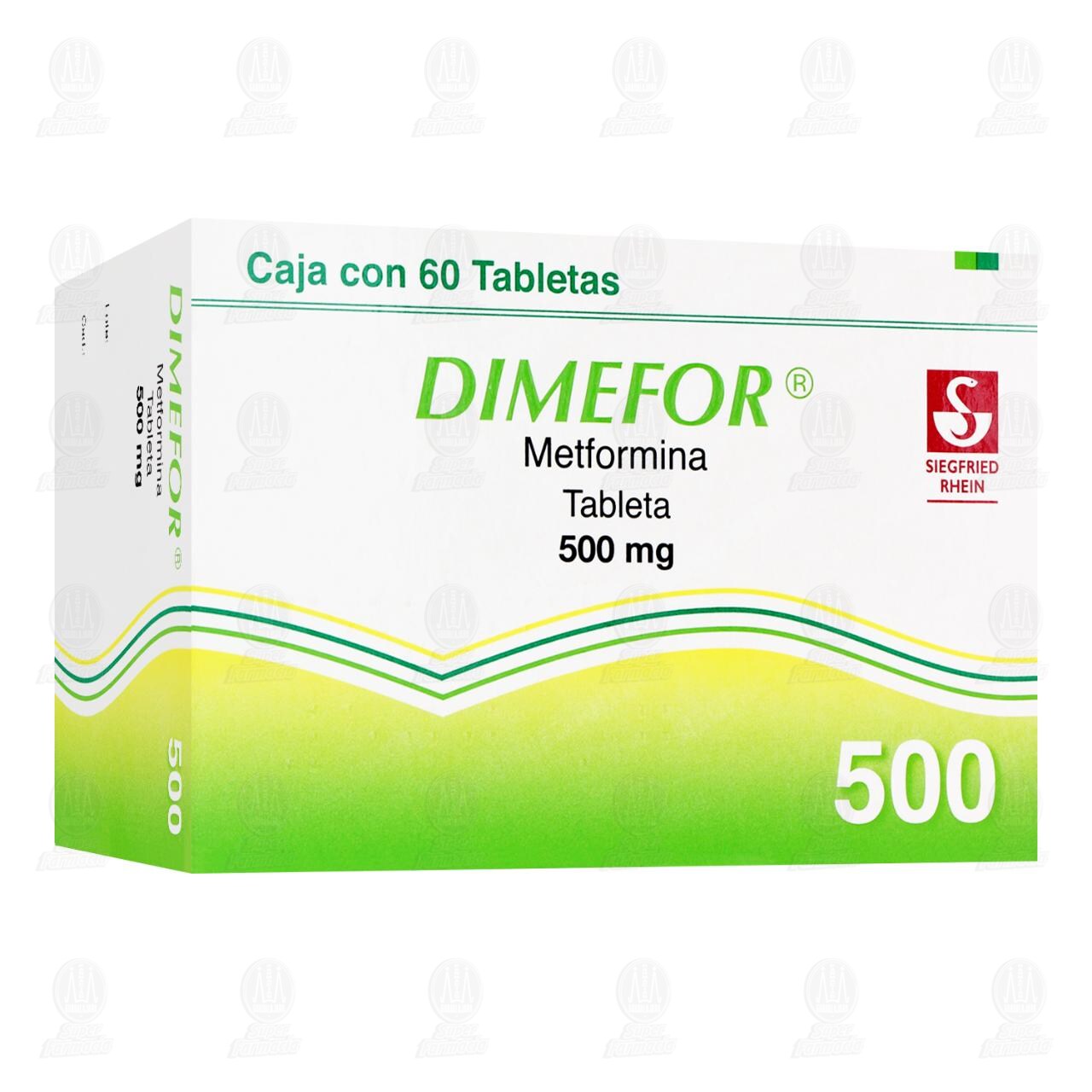 Dimefor 500 mg, 60 Tabletas. image number 0