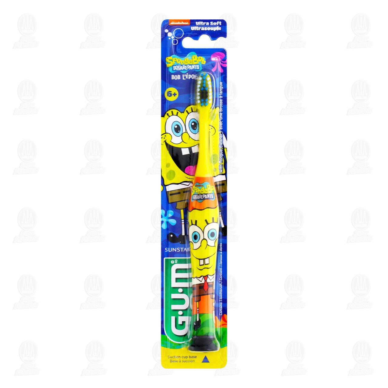 Cepillo Dental Gum Bob Esponja Ultra Suave, 1 pz.