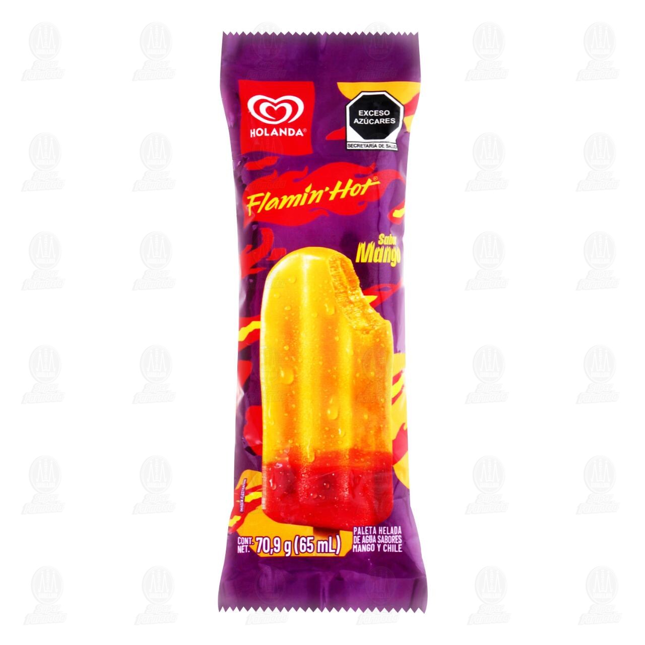 Paleta Holanda Flamin' Hot Sabor Mango, 65 ml.