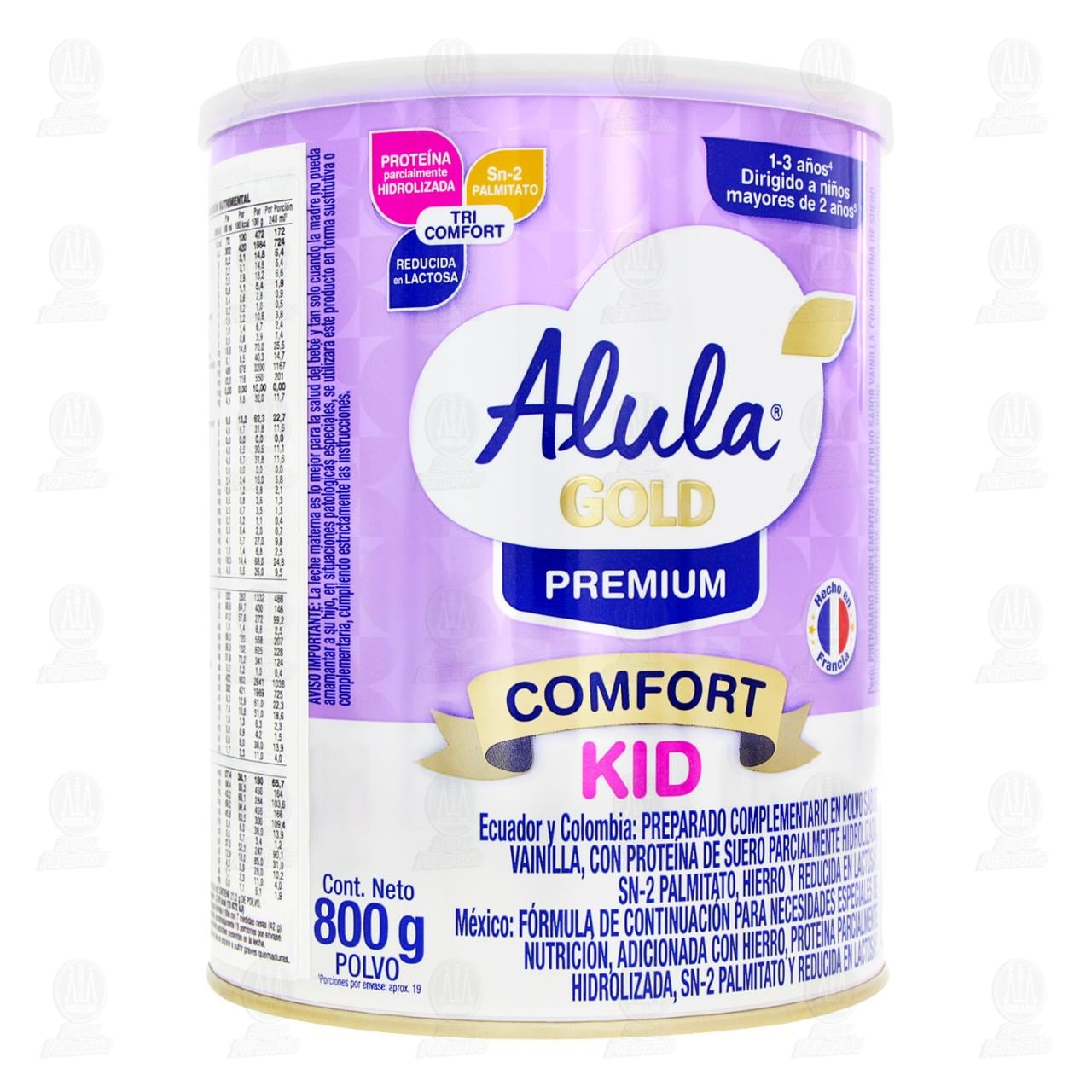 Imagen para Fórmula Infantil Alula Gold Premium Comfort Kid (Edad 1 a 3 años), 800 gr.