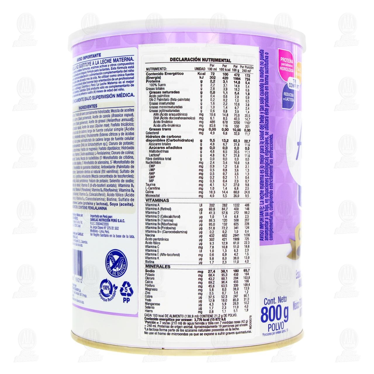 F&oacute;rmula Infantil Alula Gold Premium Comfort Kid (Edad 1 a 3 a&ntilde;os), 800 gr. image number 2