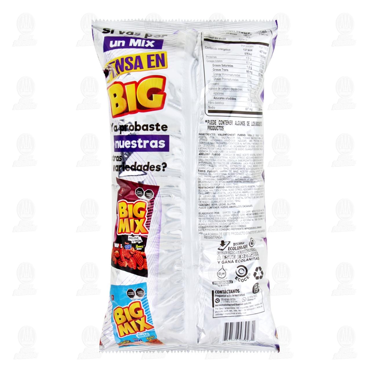 Botana Big Mix Fuego Sabor Chile y Lim&oacute;n, 185 gr. image number 1