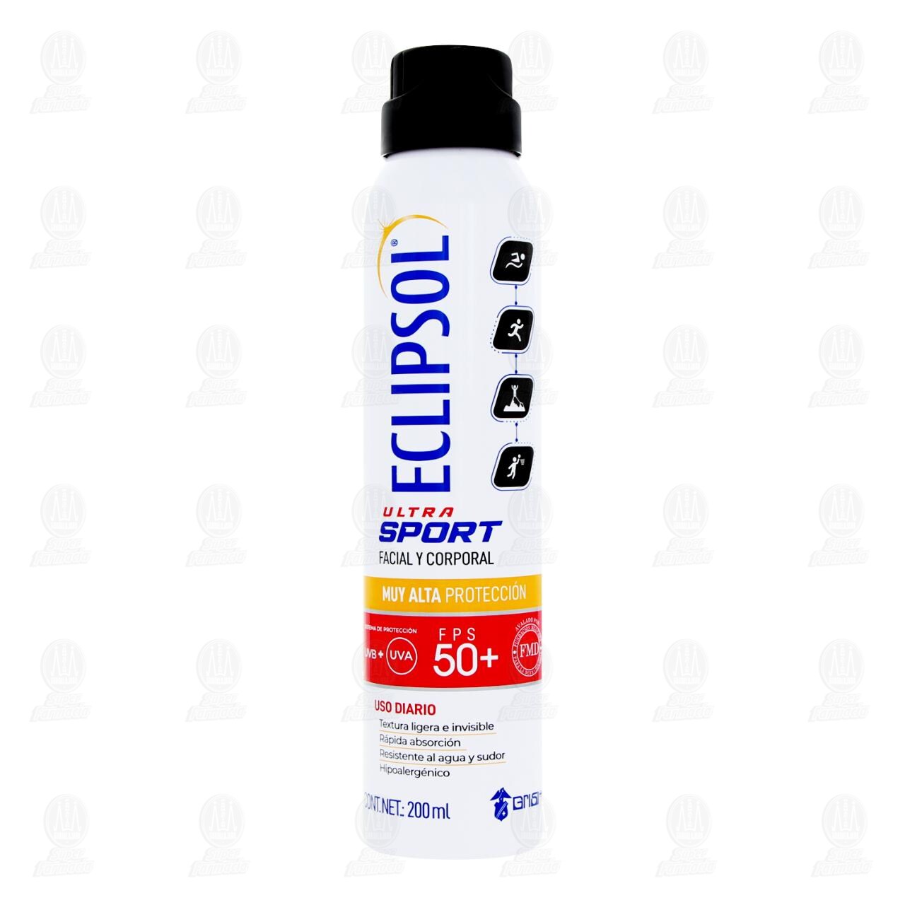 Protector Solar Eclipsol Ultra Sport FPS 50+ en Spray, 200 ml. image number 1