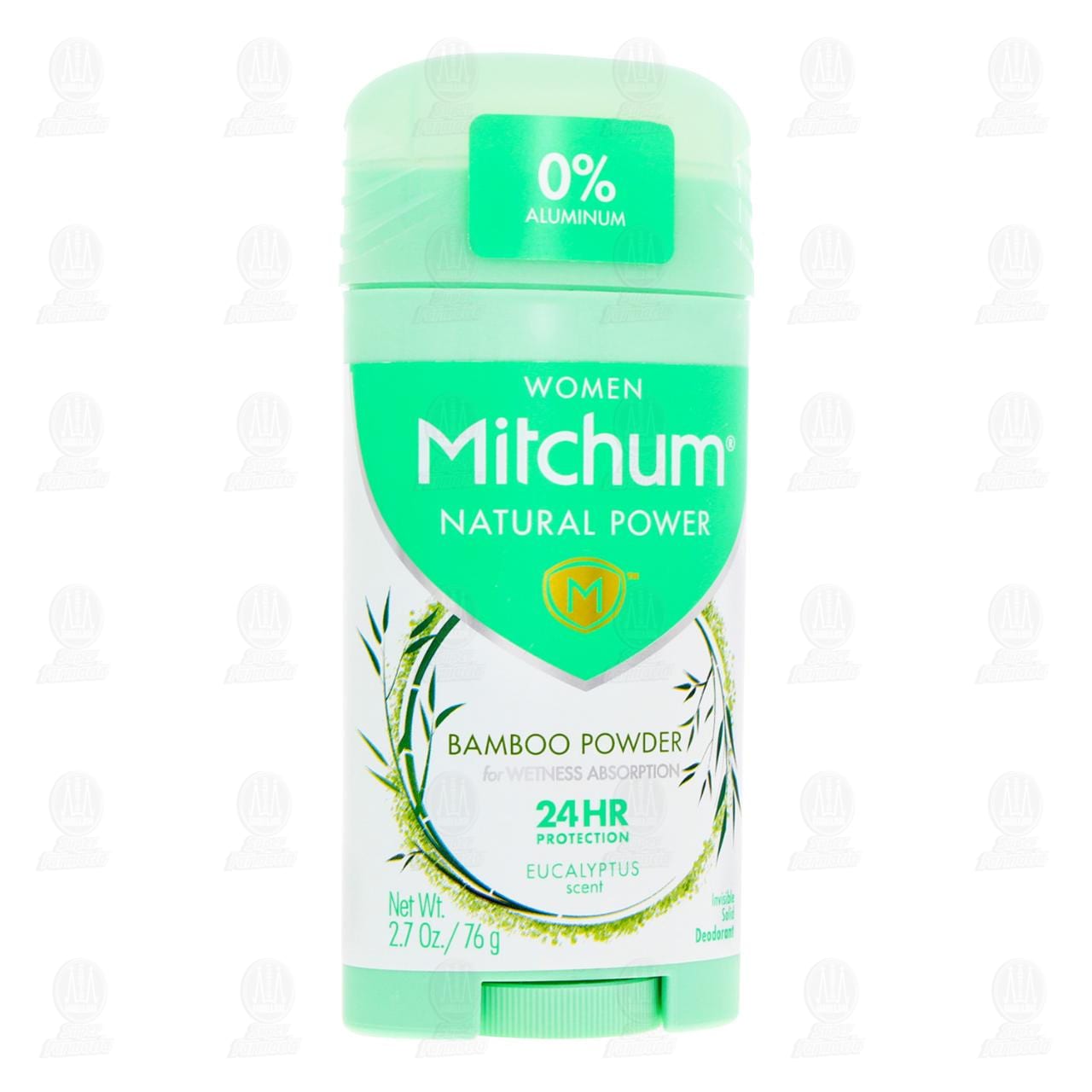 Desodorante Women Mitchum Natural Power Eucalyptus Bamboo Powder en Barra, 76 gr.