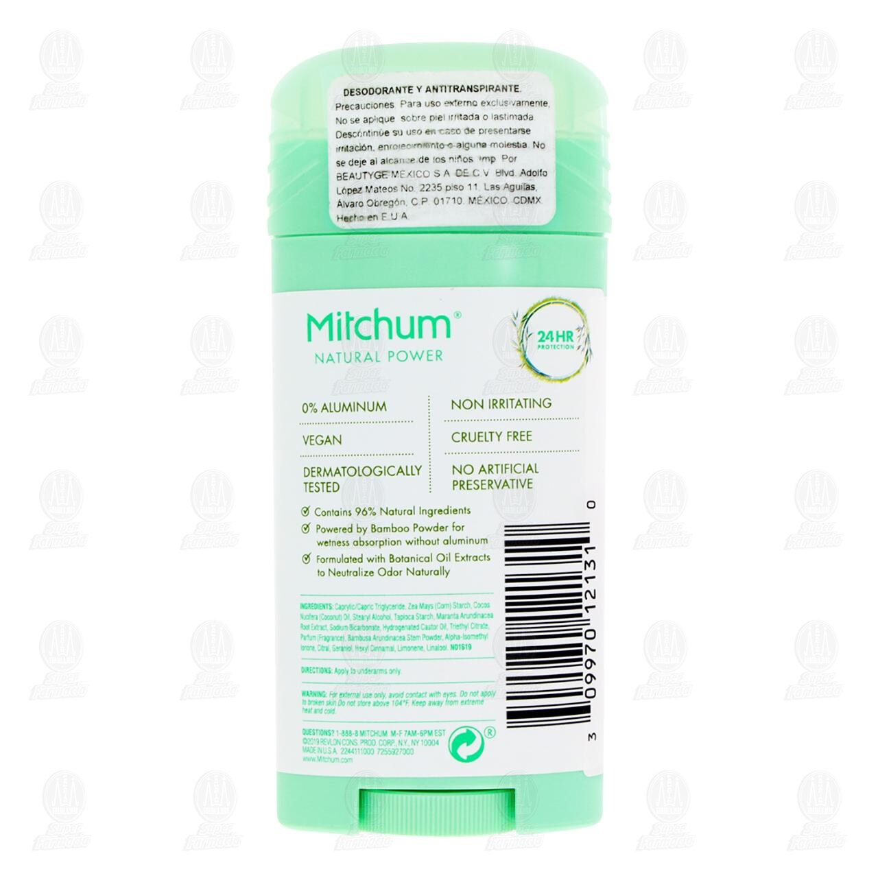 Desodorante Women Mitchum Natural Power Eucalyptus Bamboo Powder en Barra, 76 gr. image number 2