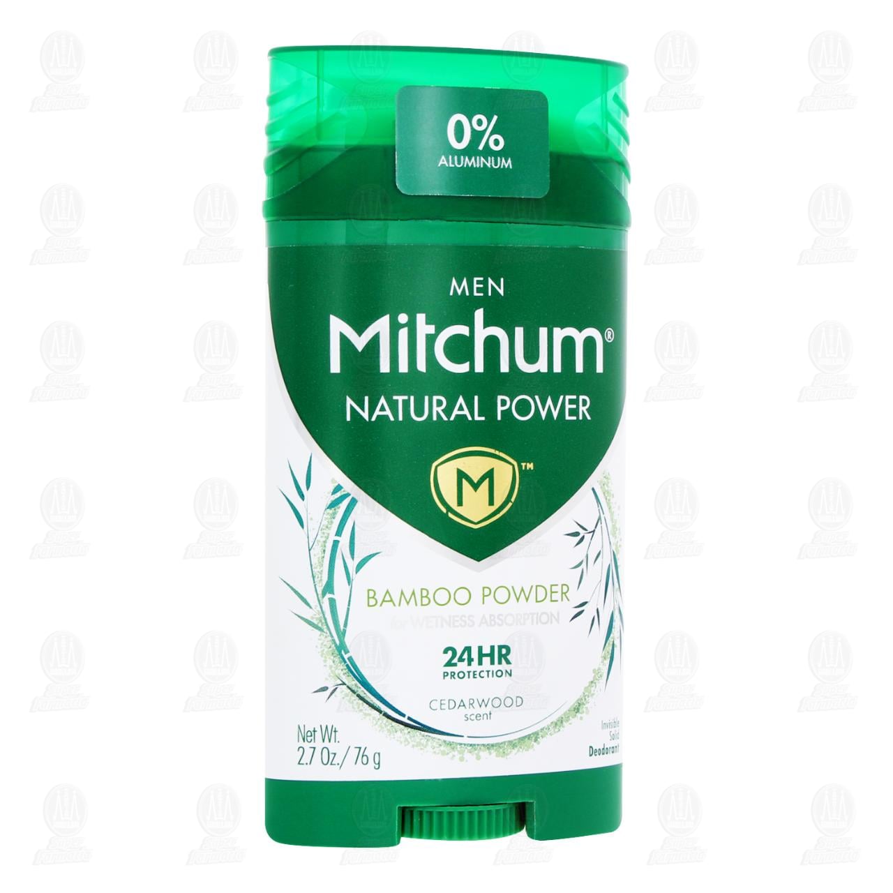 Desodorante Men Mitchum Natural Power Cedarwood Bamboo Powder en Barra, 76 gr.