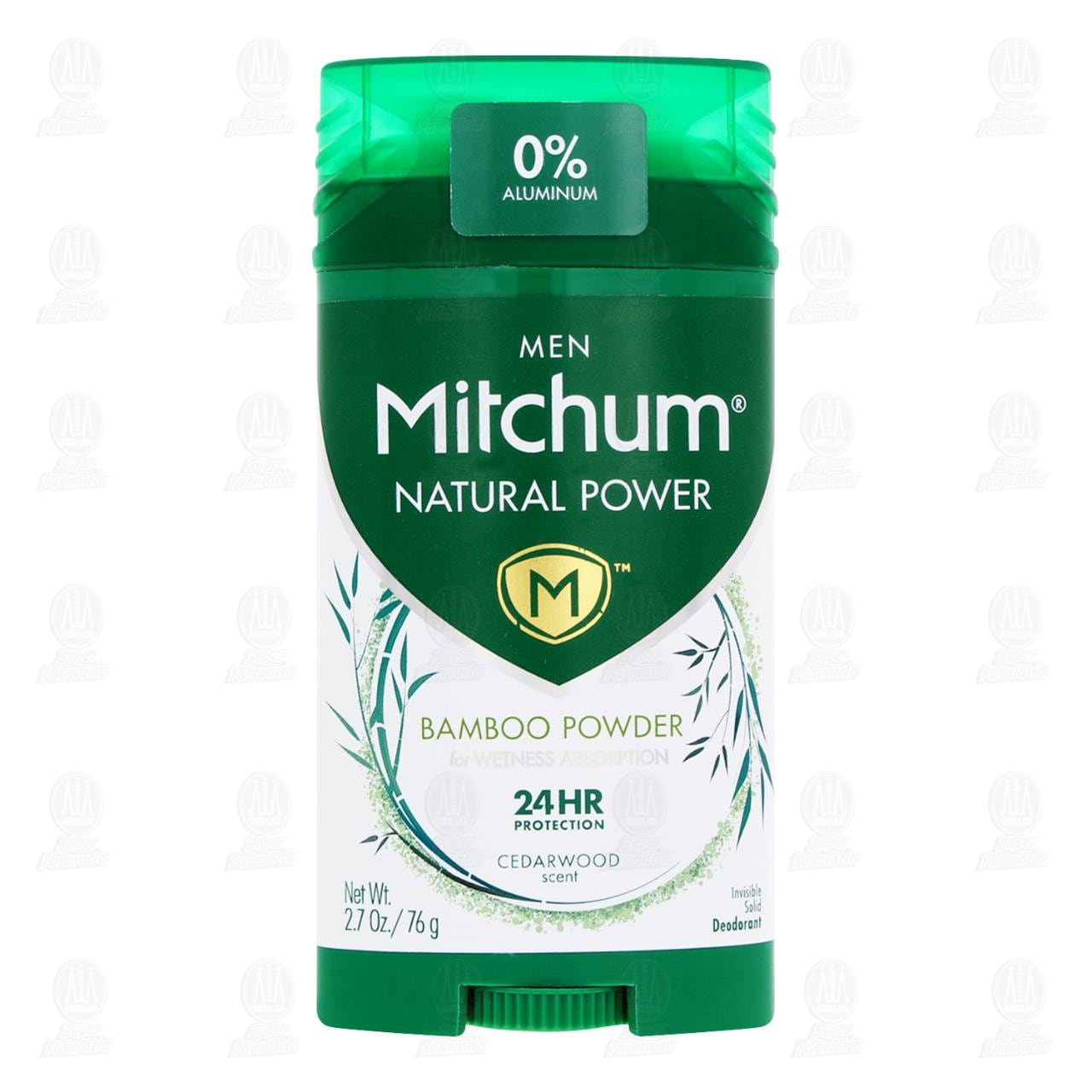 Desodorante Men Mitchum Natural Power Cedarwood Bamboo Powder en Barra, 76 gr. image number 1