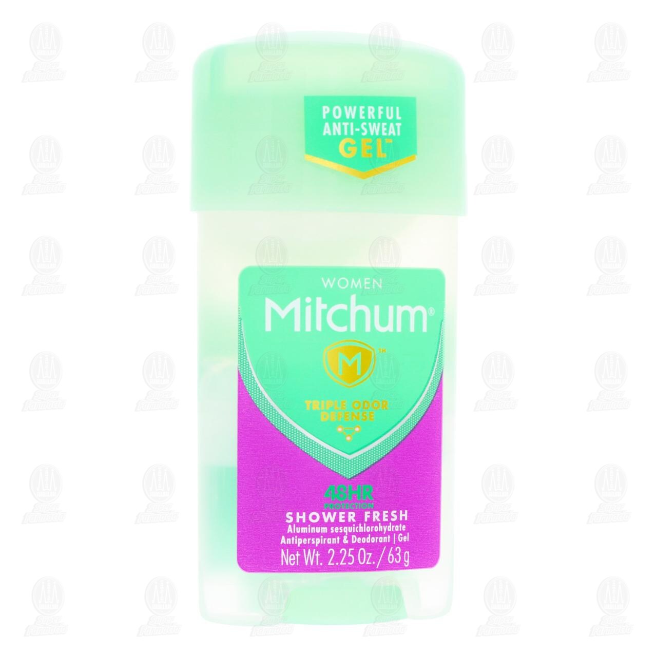 Desodorante Antitranspirante Women Mitchum Triple Odor Defense Shower Fresh en Gel, 63 gr. image number 0