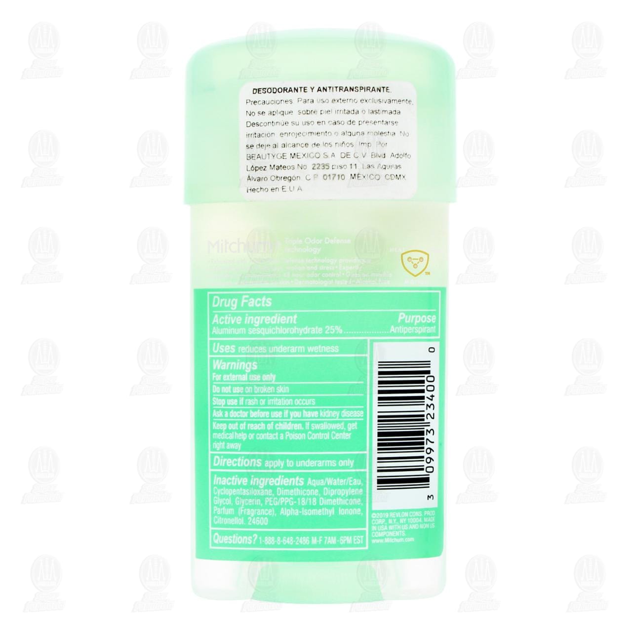 Desodorante Antitranspirante Women Mitchum Triple Odor Defense Shower Fresh en Gel, 63 gr. image number 2