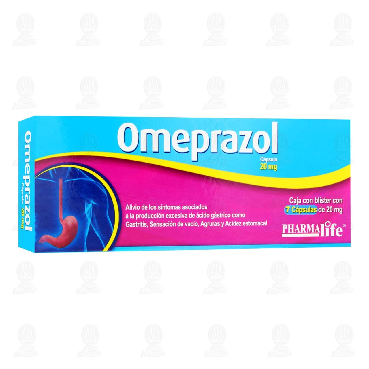 Omeprazol 20 mg, 7 C&aacute;psulas Pharmalife.