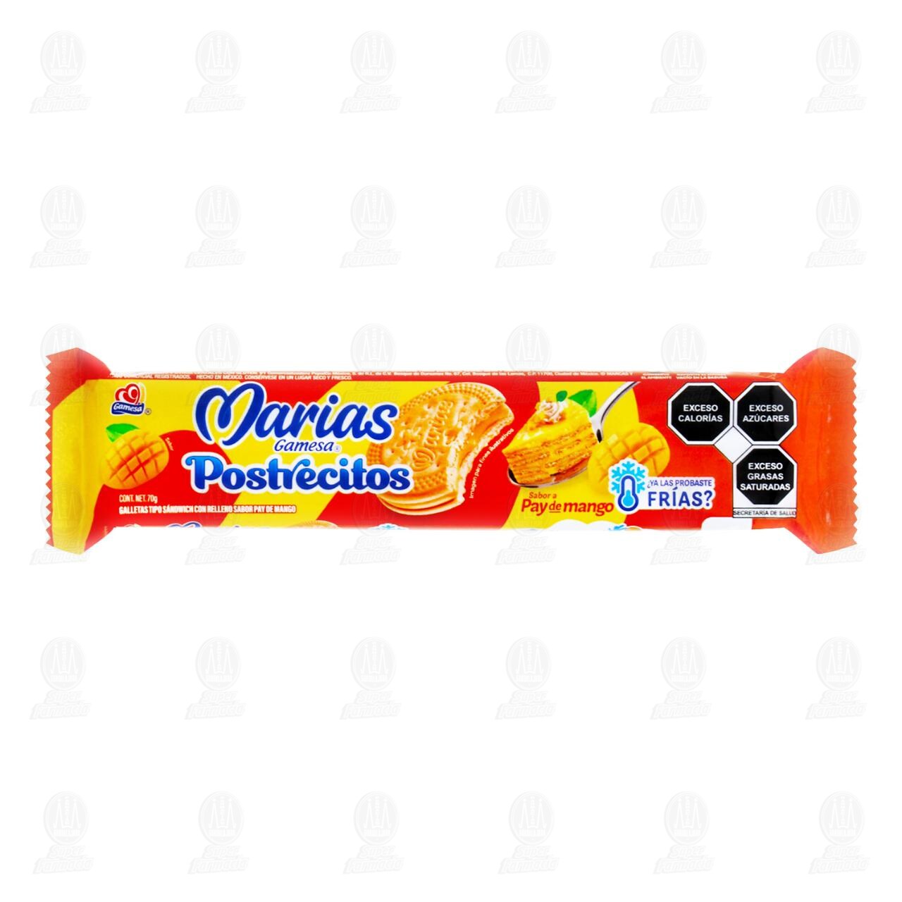 Galletas Mar&iacute;as Postrecitos Sabor Pay de Mango, 70 gr. image number 0