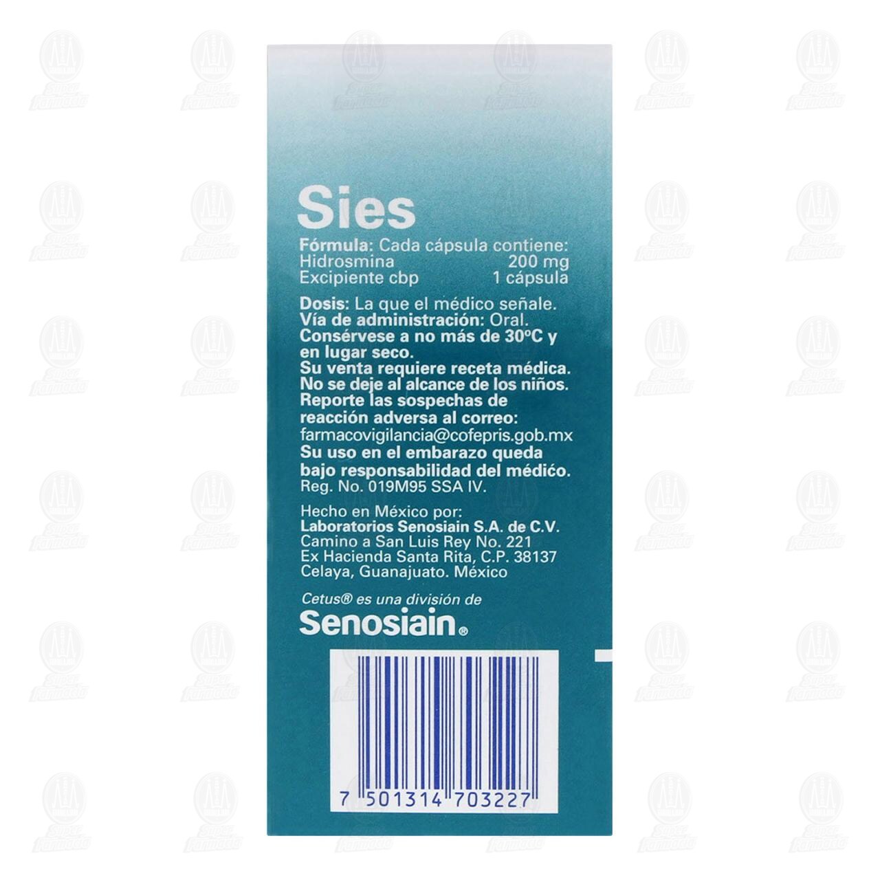 Sies 200 mg, 20 C&aacute;psulas. image number 2