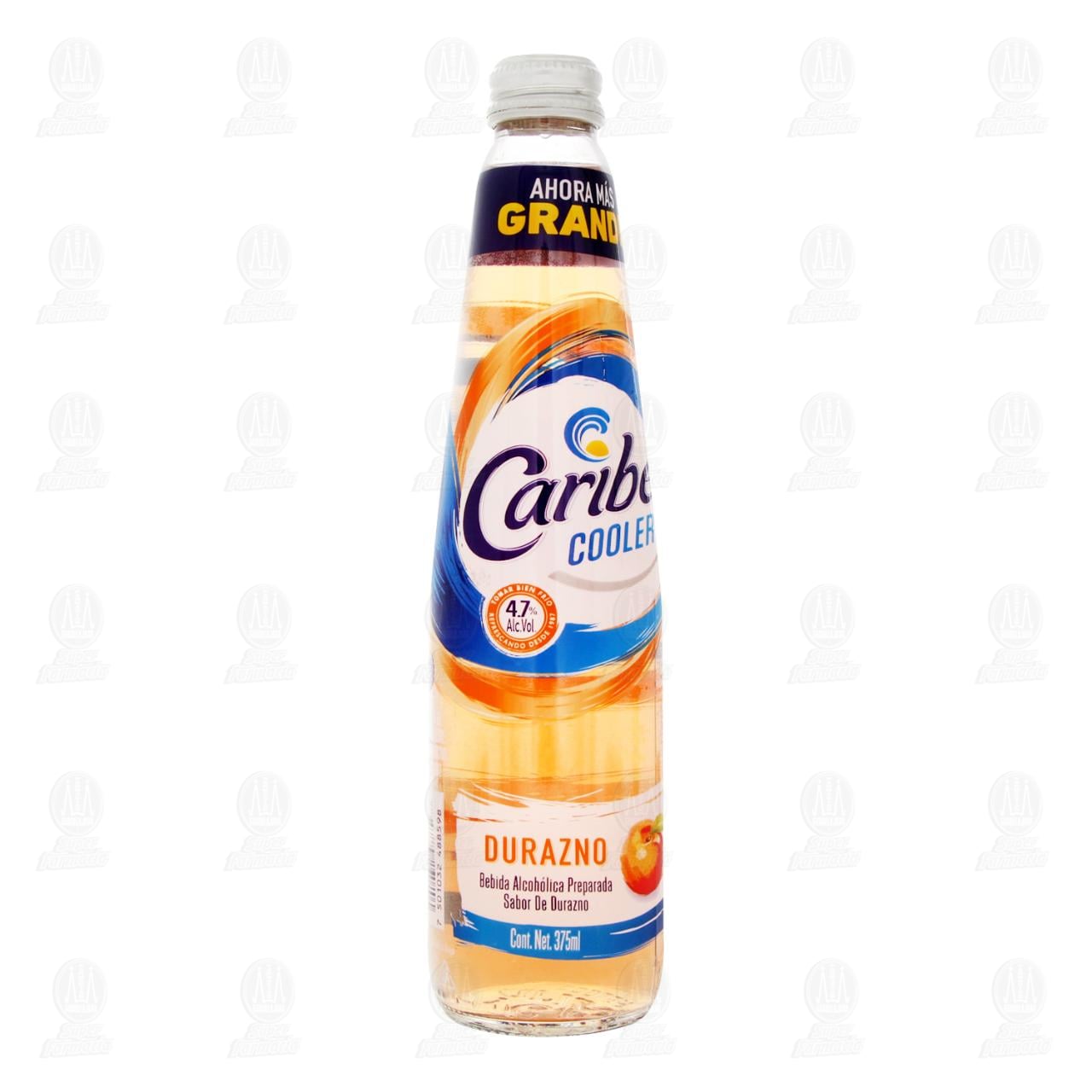 Bebida Preparada Caribe Cooler Sabor Durazno, 375 ml. image number 0