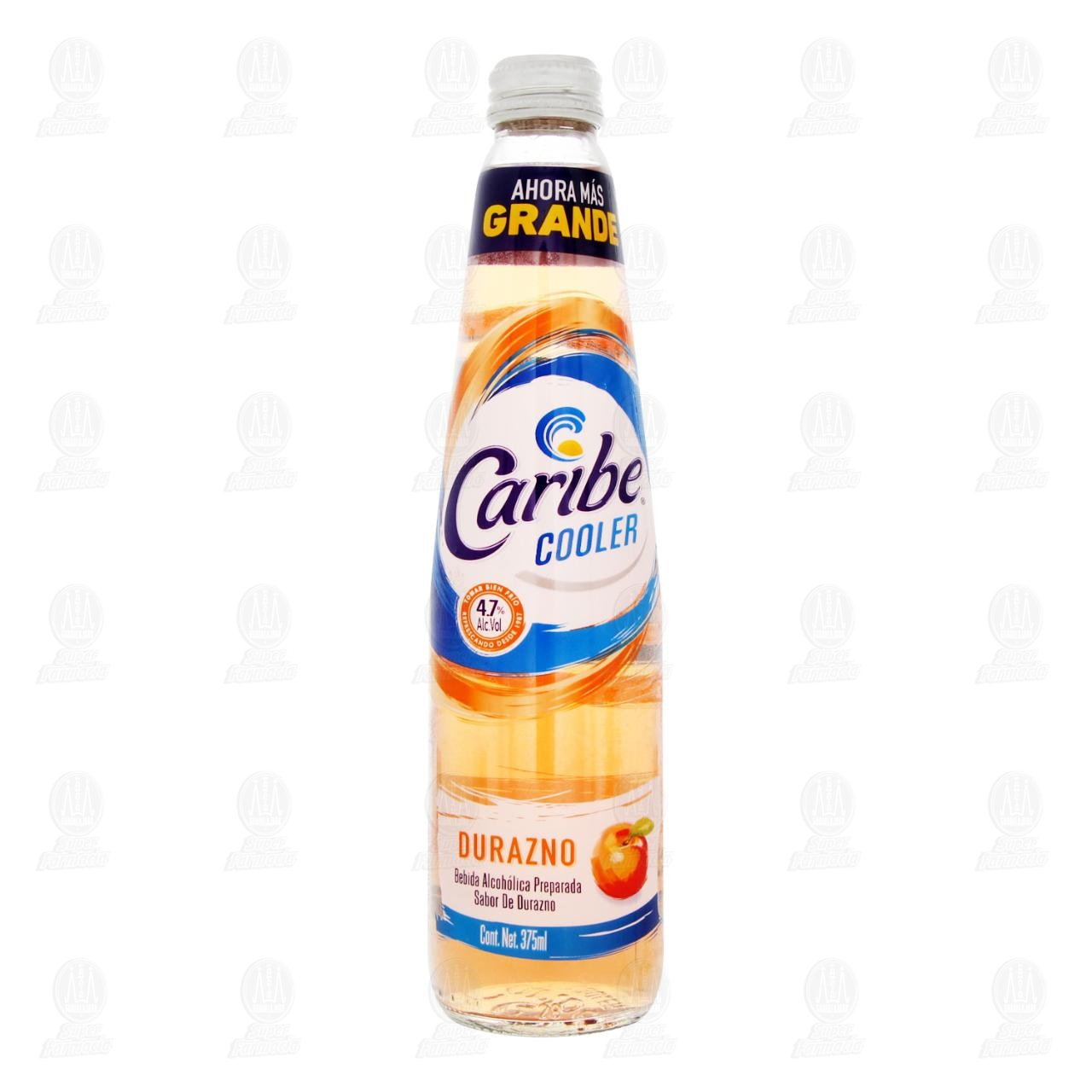 Bebida Preparada Caribe Cooler Sabor Durazno, 375 ml. image number 1