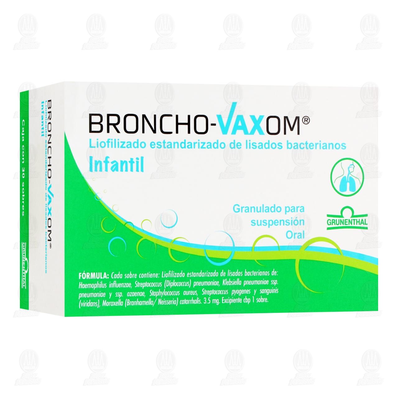 Broncho-Vaxom Infantil, 30 Sobres. image number 0