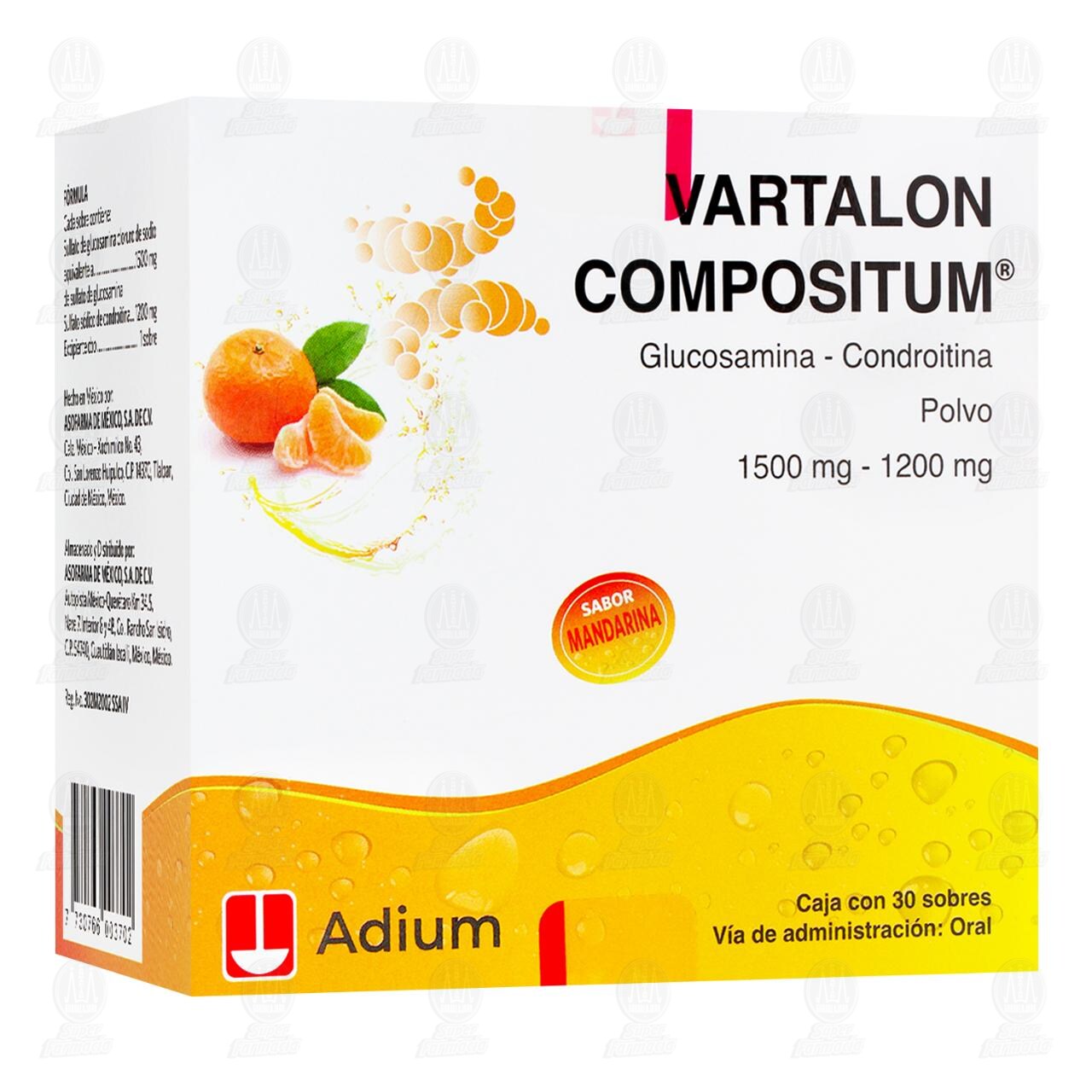 Vartalon Compositum 1500mg/1200mg Sabor Mandarina, 30 Sobres. image number 0