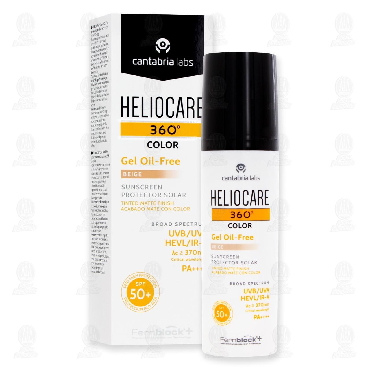 Heliocare 360° Gel Oil-Free Color Beige FPS 50+, 50 ml. image number 2