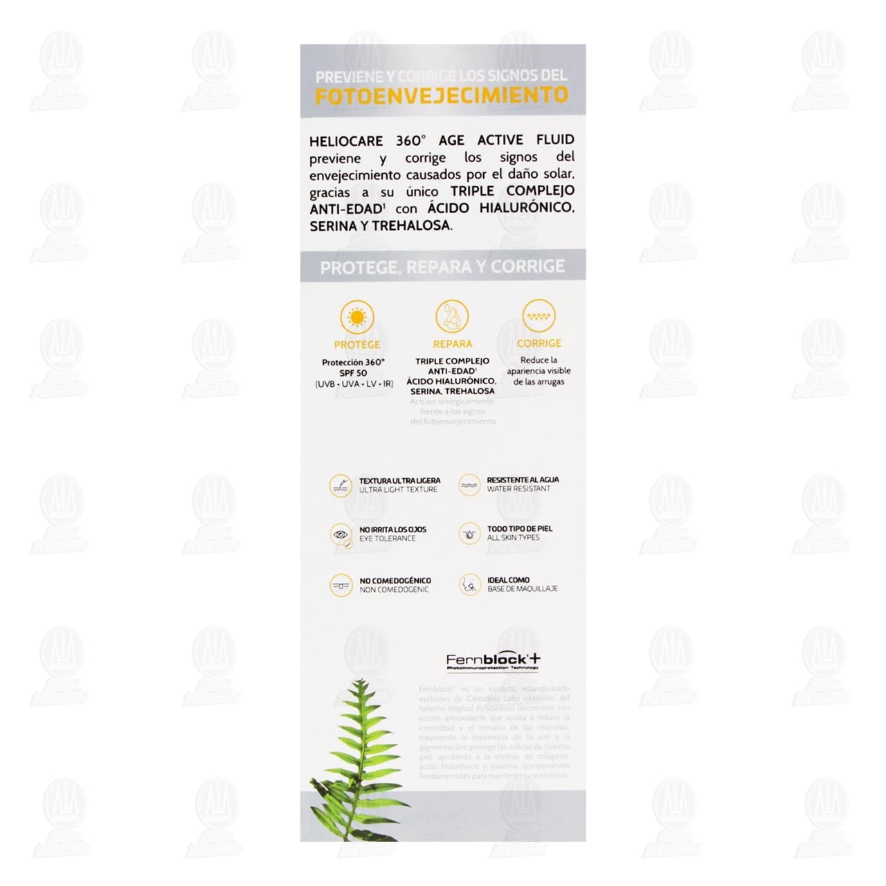 Heliocare 360° Age Active Fluid SPF 50, 50 ml. image number 2