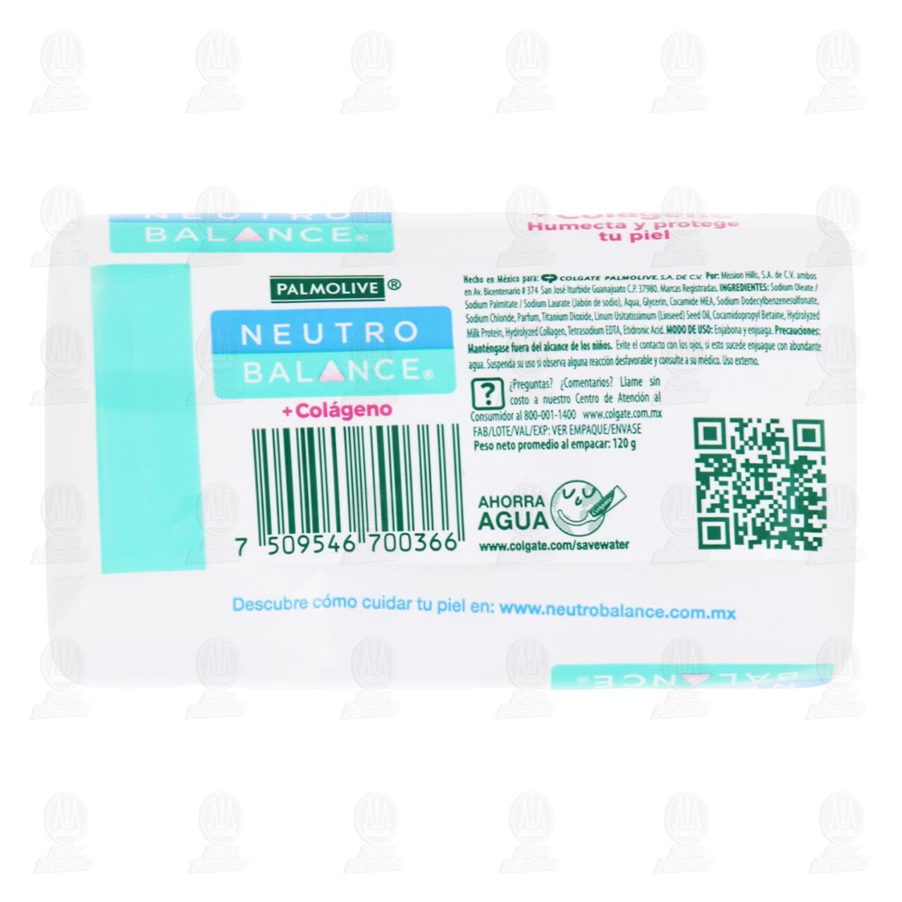 Jab&oacute;n en Barra Palmolive Neutro Balance Dermoprotector +Col&aacute;geno, 120 gr. image number 1