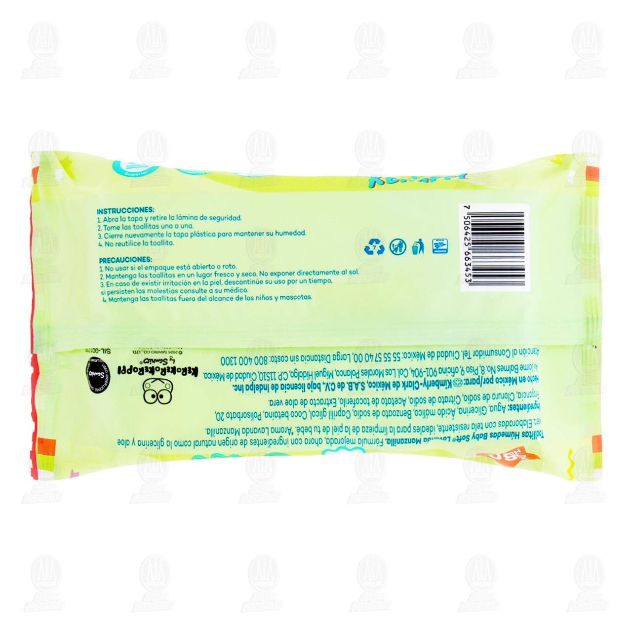 Toallitas H&uacute;medas Baby Soft Lavanda y Manzanilla, 80 pzas. image number 1