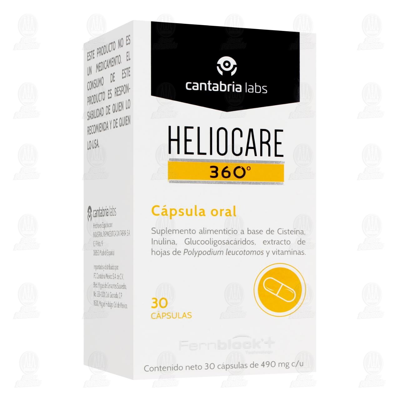 Heliocare 360°, 30 Cápsulas de 490 mg c/u.