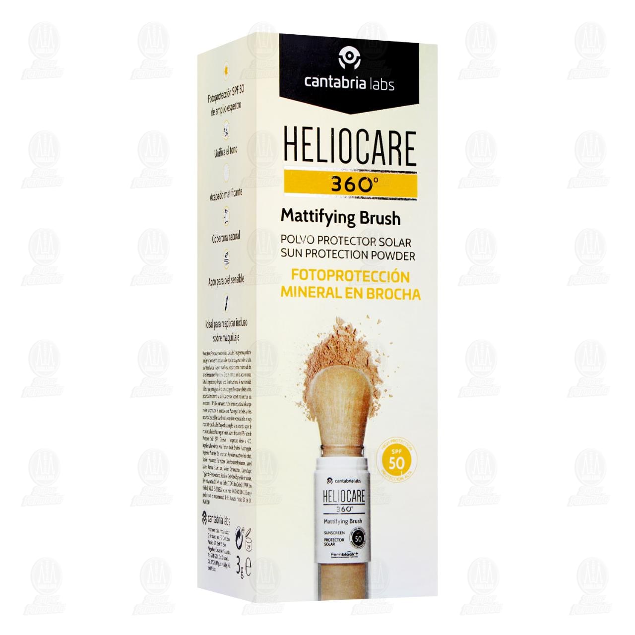 Imagen para Heliocare 360° Mattifying Brush Fotoprotección Mineral en Brocha SPF 50, 3 gr.
