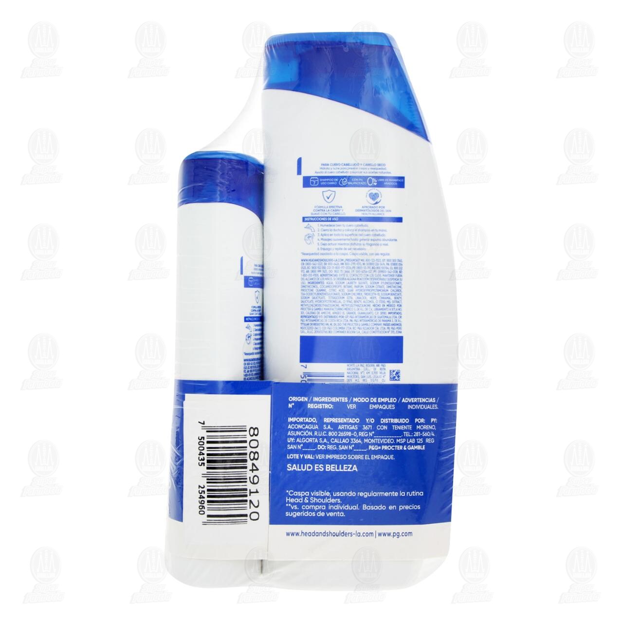 Pack Shampoo Head & Shoulders Anti-Resequedad Nutrici&oacute;n Diaria de 375 ml + 180 ml, 2 pzas. image number 2
