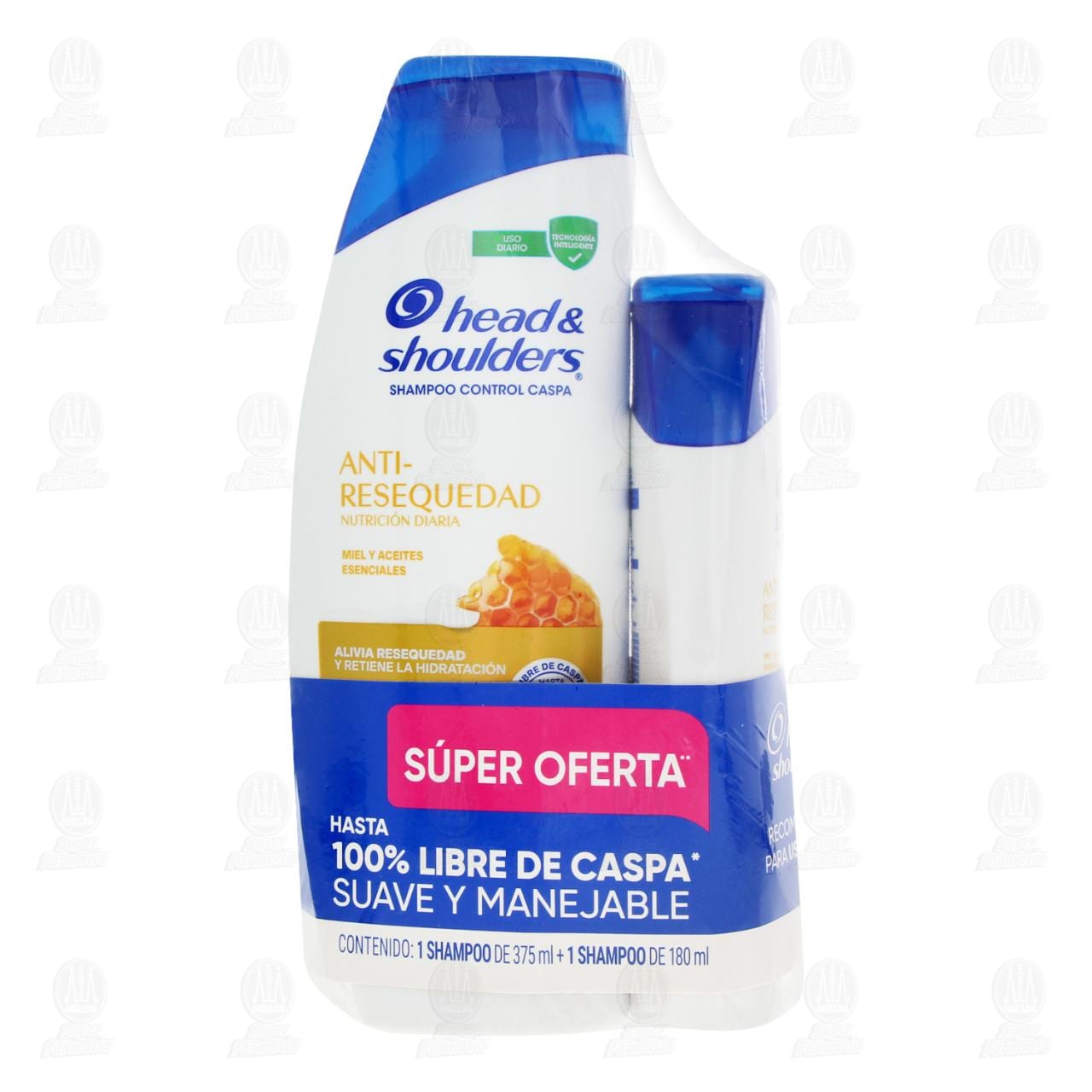 Pack Shampoo Head & Shoulders Anti-Resequedad Nutrici&oacute;n Diaria de 375 ml + 180 ml, 2 pzas. image number 1