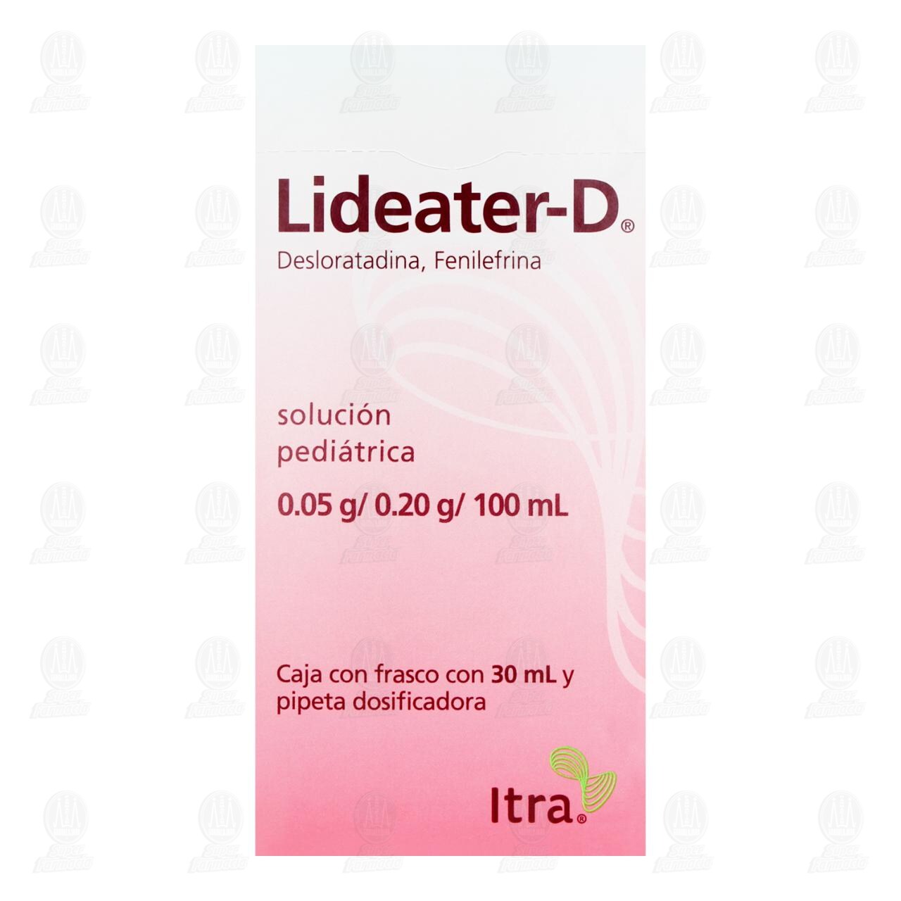 Lideater-D Soluci&oacute;n Pedi&aacute;trica 0.05gr/0.20gr/100ml, 30 ml. image number 1