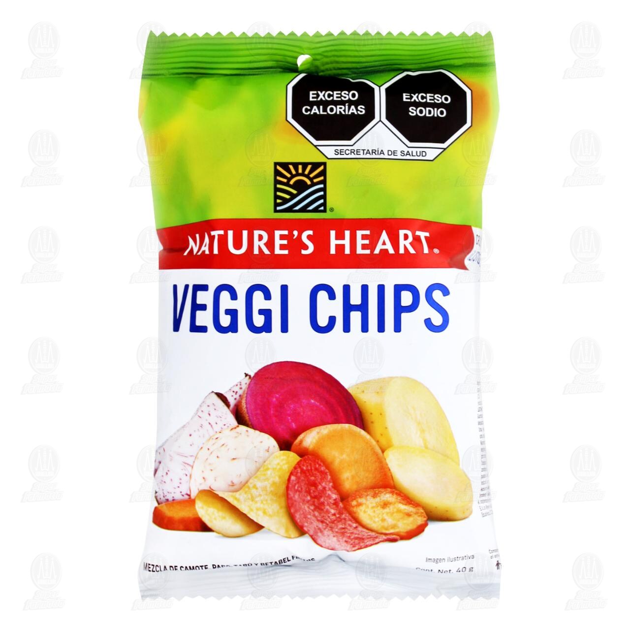 Botana Nature's Heart Veggi Chips, 40 gr.
