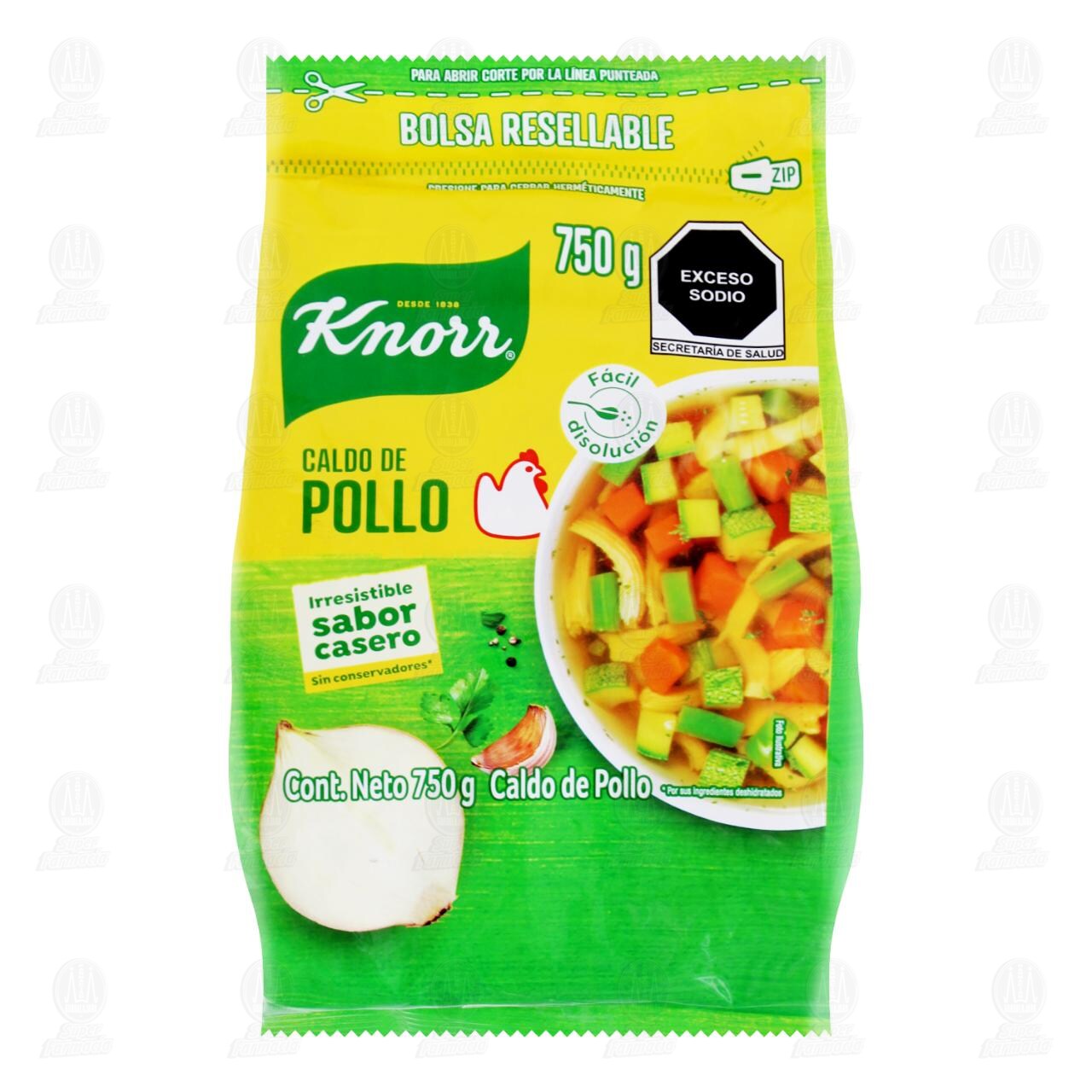 Caldo de Pollo Knorr en Polvo, 750 gr.