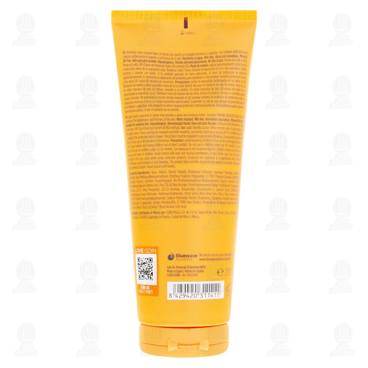 Isdin Fotoprotector Body Glow SPF 30, 200 ml. image number 1