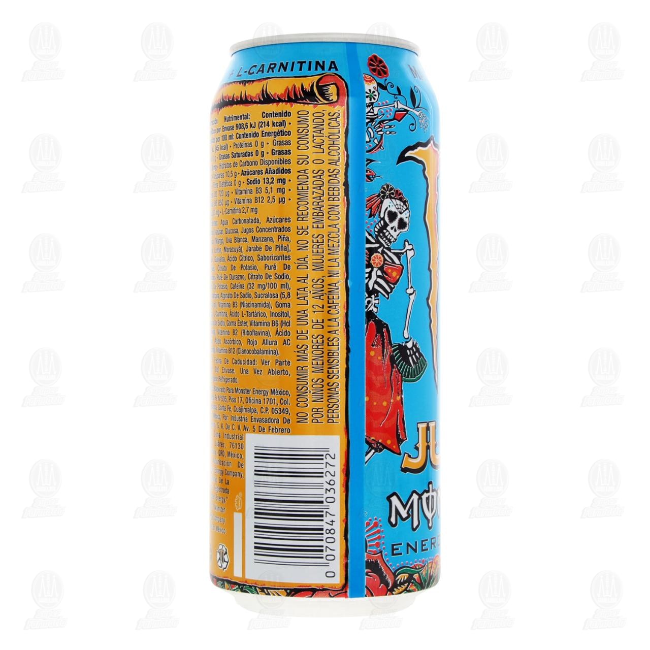 Bebida Energ&eacute;tica Monster Energy Juice Mango Loco, 473 ml. image number 4