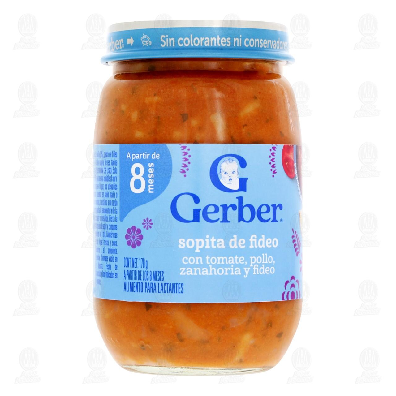 Papilla Gerber Sopita de Fideo a Partir de los 8 Meses, 170 gr. image number 0