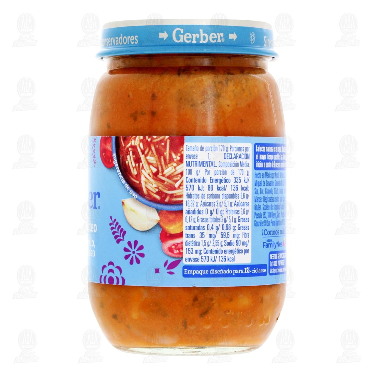 Papilla Gerber Sopita de Fideo a Partir de los 8 Meses, 170 gr. image number 2