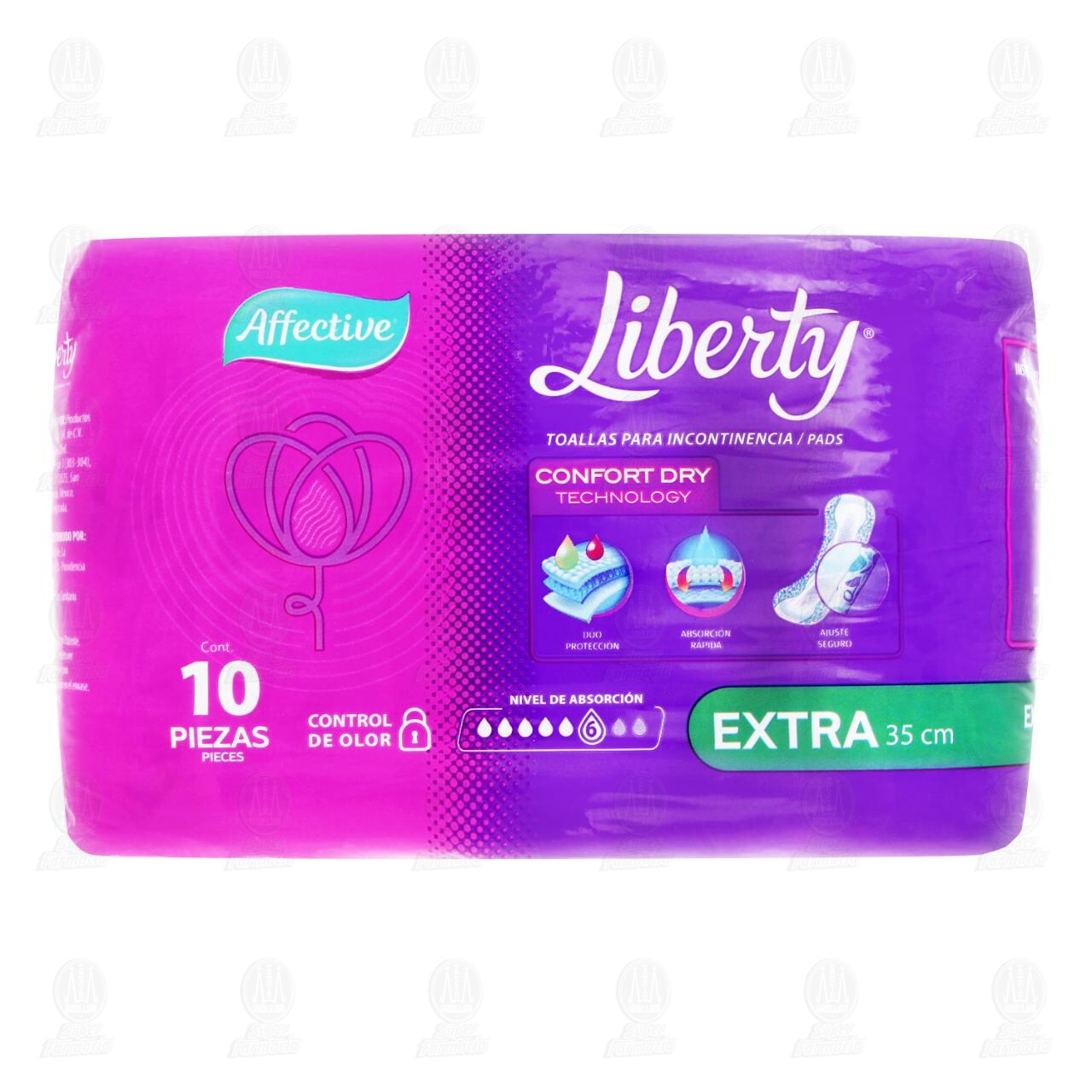 Affective Liberty Extra Toallas para Incontinencia Femenina, 10 pzas. image number 1