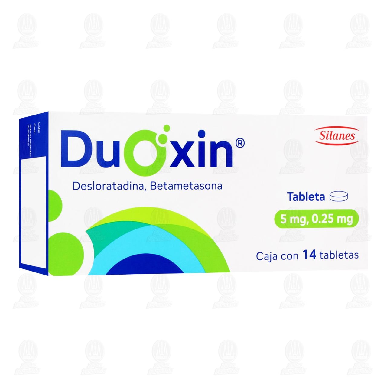 Duoxin 5mg/0.25mg, 14 Tabletas. image number 0