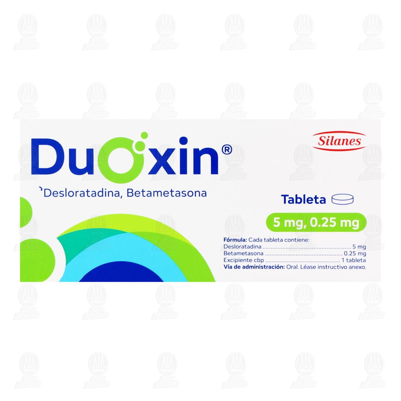 Duoxin 5mg/0.25mg, 14 Tabletas. image number 2