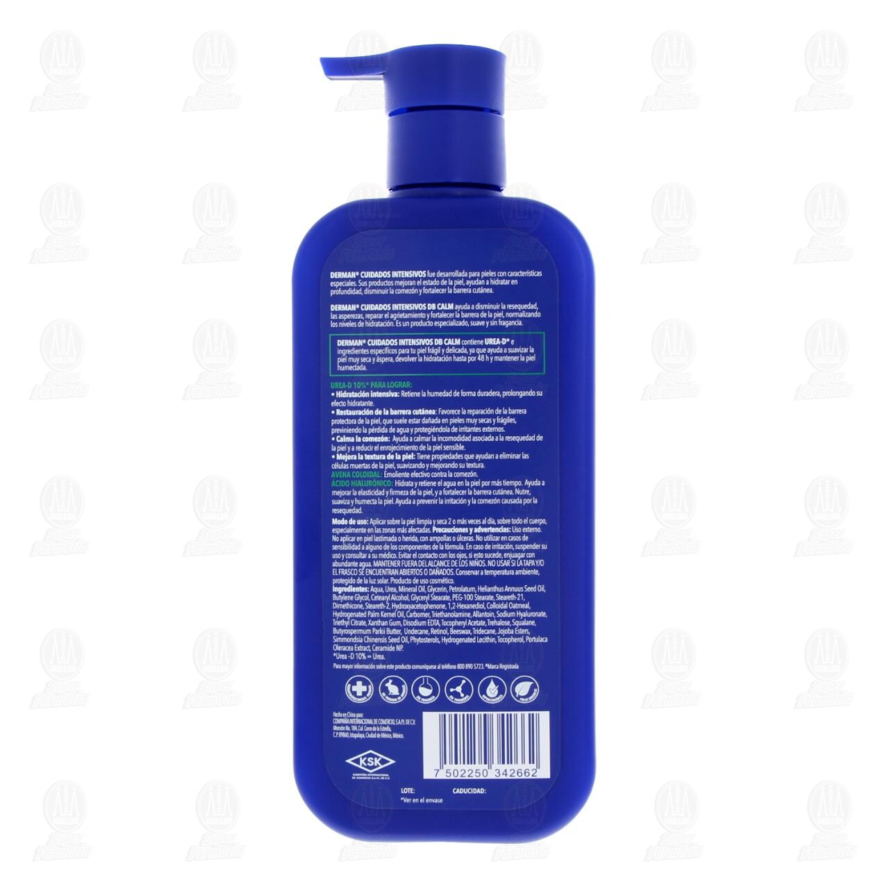 Emulsi&oacute;n Corporal Derman Cuidados Intensivos DB Calm Piel Muy Seca y &Aacute;spera, 400 ml. image number 2