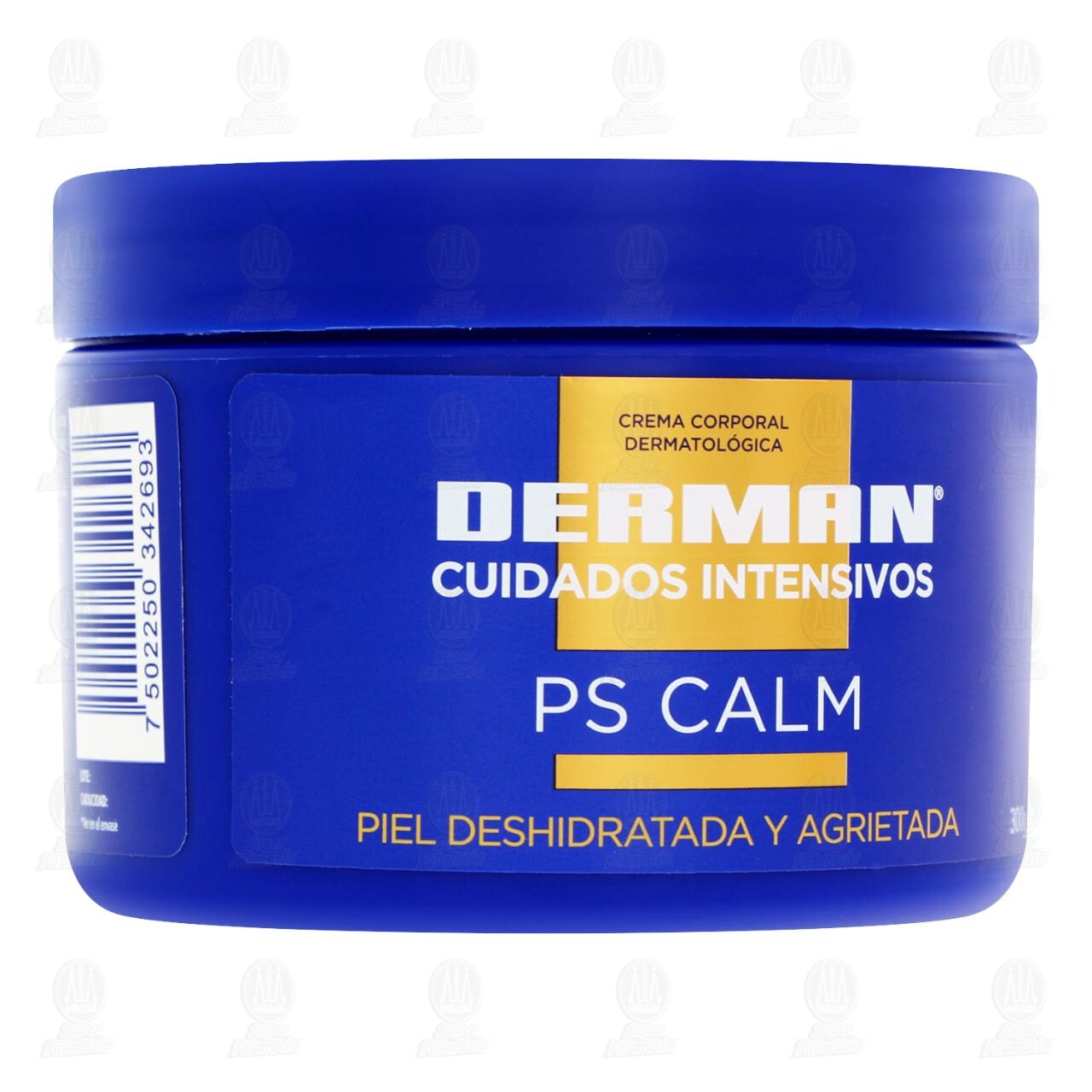 Crema Corporal Derman Cuidados Intensivos PS Calm Piel Deshidratada y Agrietada, 300 gr.