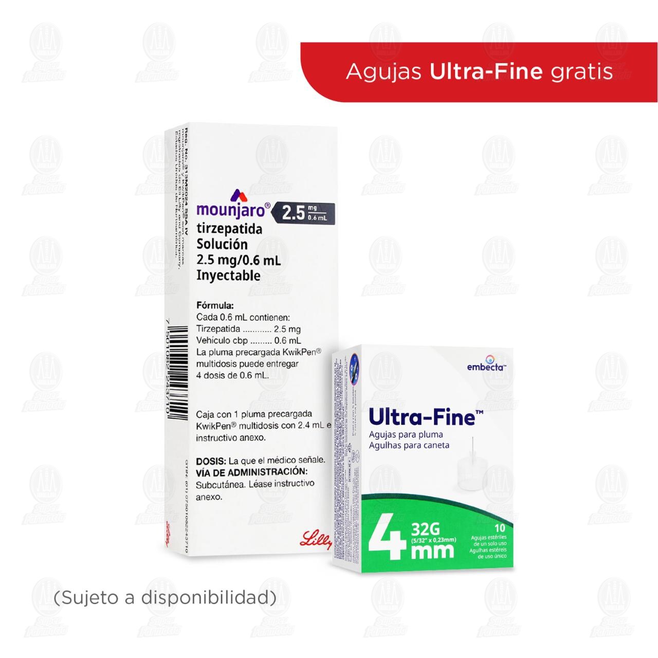 Mounjaro KwikPen 2.5mg/0.6ml Soluci&oacute;n Inyectable Pluma Precargada, 2.4 ml. image number 2