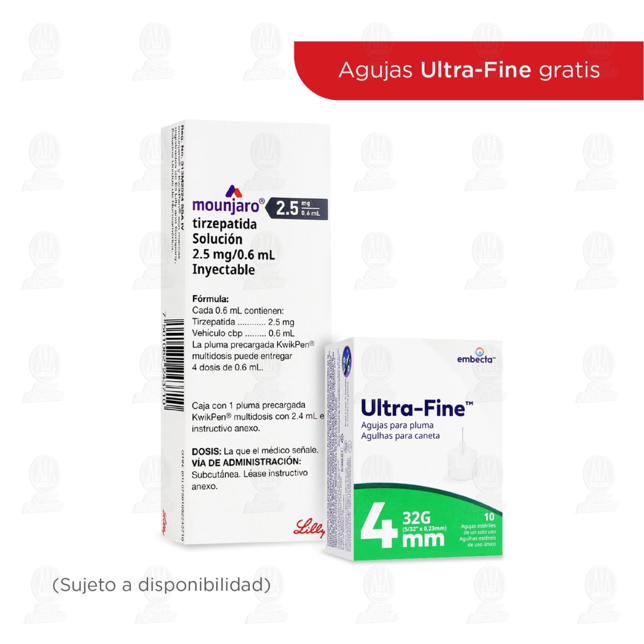 Mounjaro KwikPen 2.5mg/0.6ml Soluci&oacute;n Inyectable Pluma Precargada, 2.4 ml. image number 2