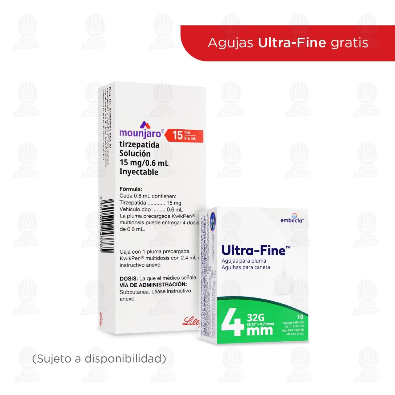 Mounjaro KwikPen 15mg/0.6ml en Pluma Precargada Soluci&oacute;n Inyectable, 2.4 ml. image number 2