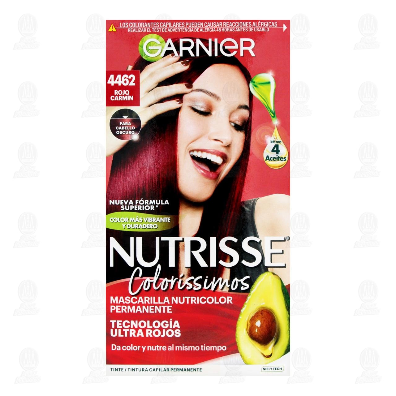 Tinte Garnier Nutrisse Color&iacute;ssimas Rojo Carm&iacute;n (4462), 1 pz. image number 1