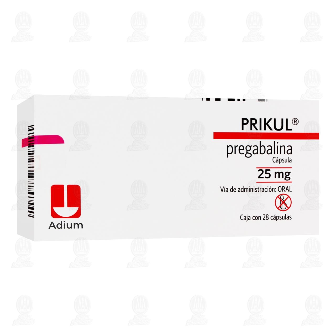 Prikul 25 mg, 28 C&aacute;psulas. image number 0