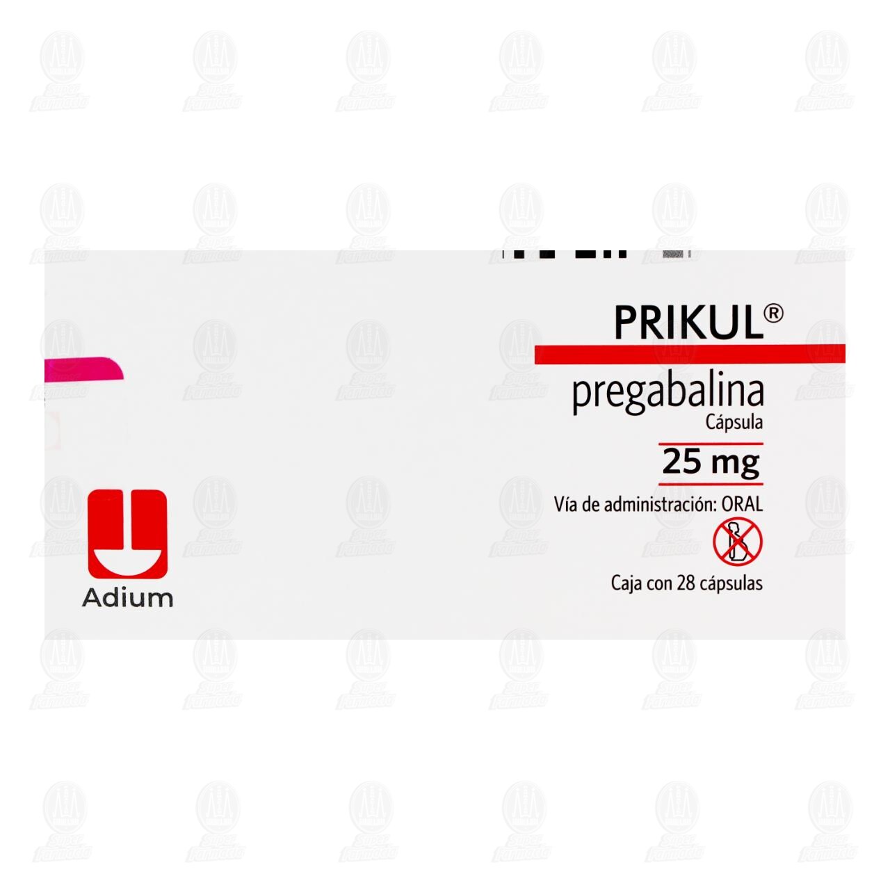 Prikul 25 mg, 28 C&aacute;psulas. image number 1