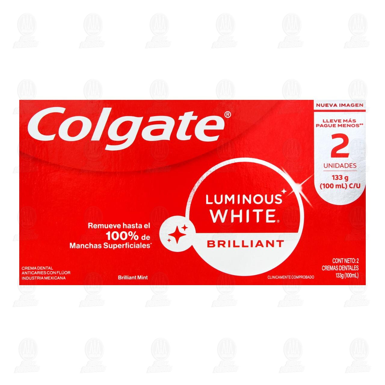Pack Pasta Dental Colgate Luminous White Brilliant, 2 pzas de 100 ml. image number 1