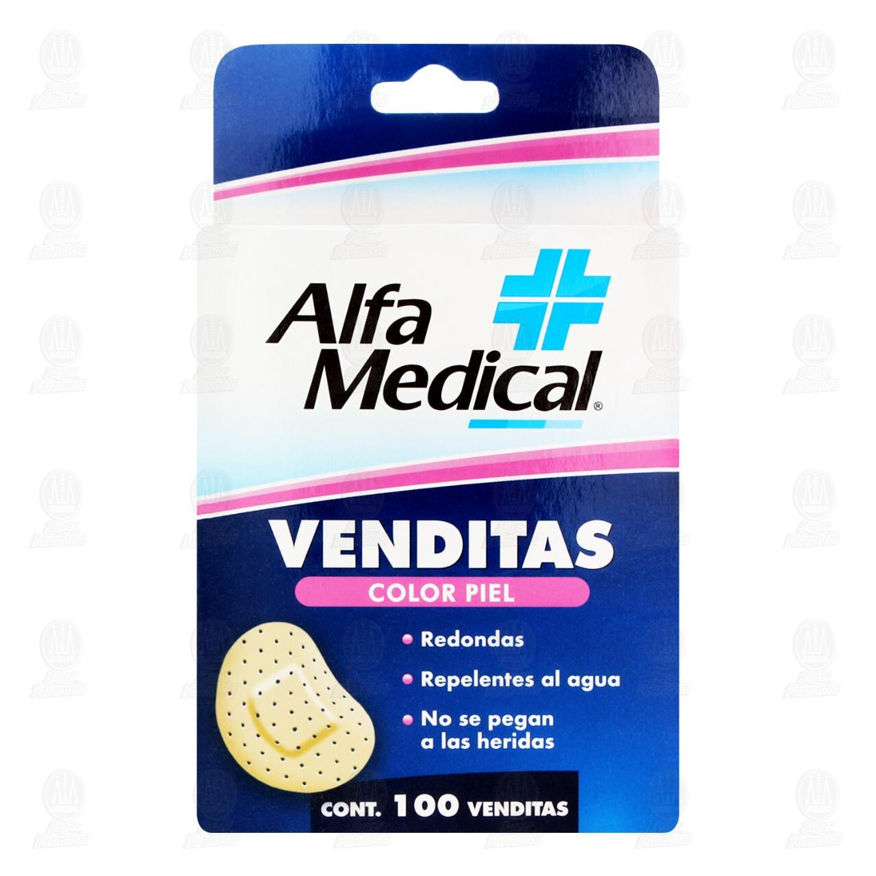 Venditas Adhesivas Alfa Medical Redondas Color Piel, 100 pzas. image number 1