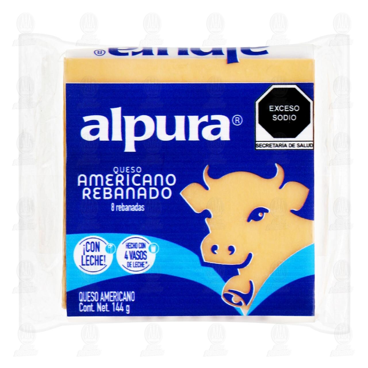 Queso Americano Alpura Rebanado, 144 gr.