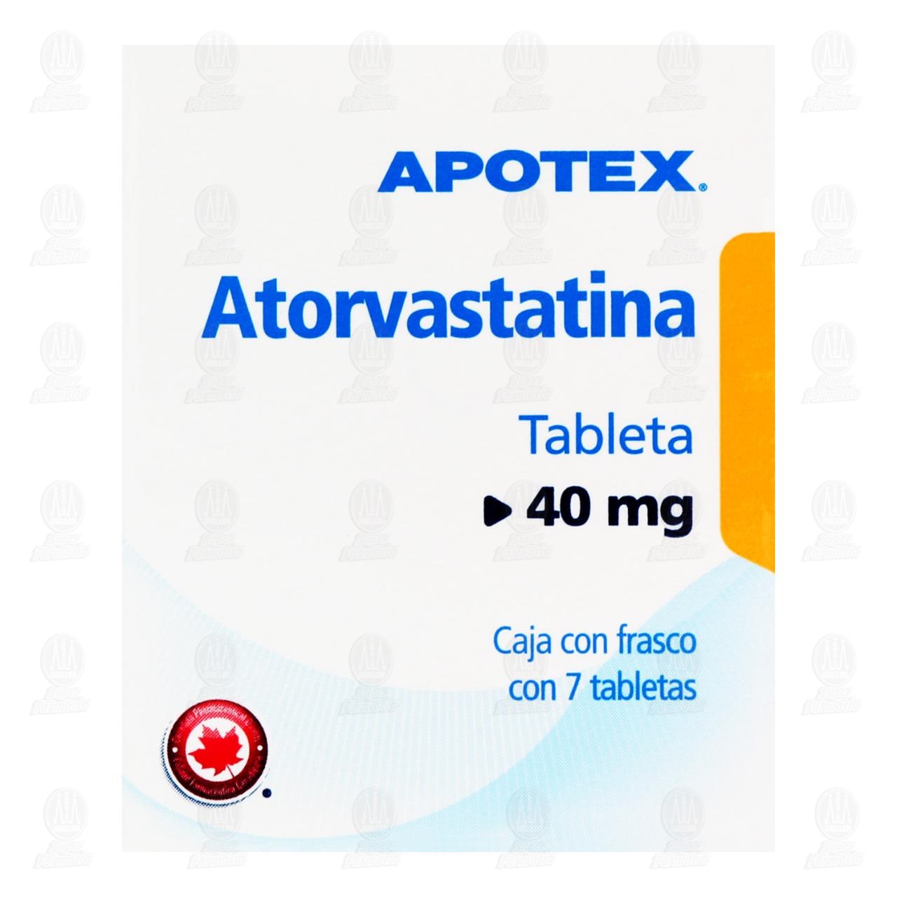 Atorvastatina 40 mg, 7 Tabletas. image number 1